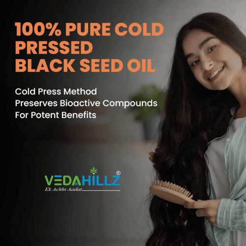 Vedahillz Cold Pressed Kalonji Oil Sourced from Premium Natural Seeds